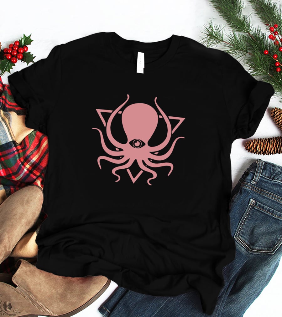 Deep Dark And Dangerous Merch Ddd Jersey Octopus Triangle T-Shirt