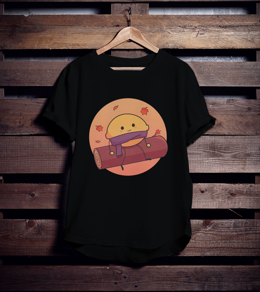 Drops By Ponk Merch Lemon Fall Leaves Cozy Autumn Logs T-Shirt