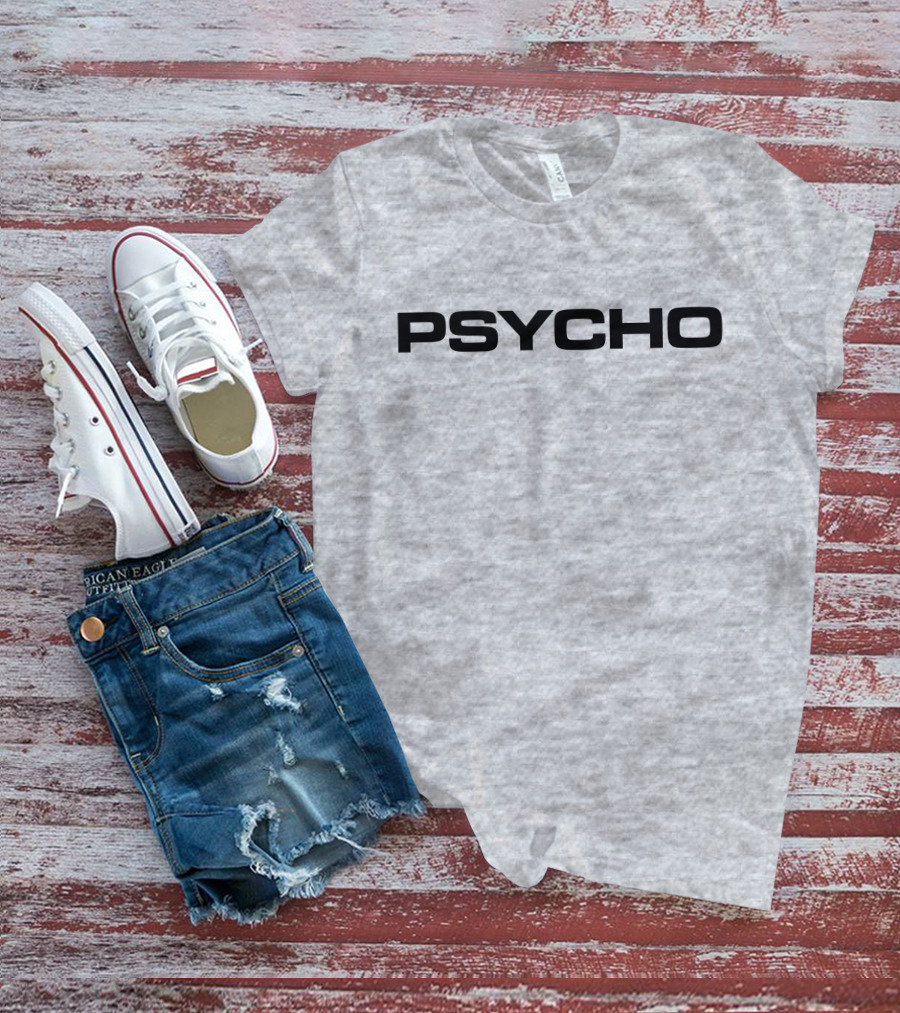 Lifewithj0se Psycho Bold Black Text On Gray Background T-Shirt
