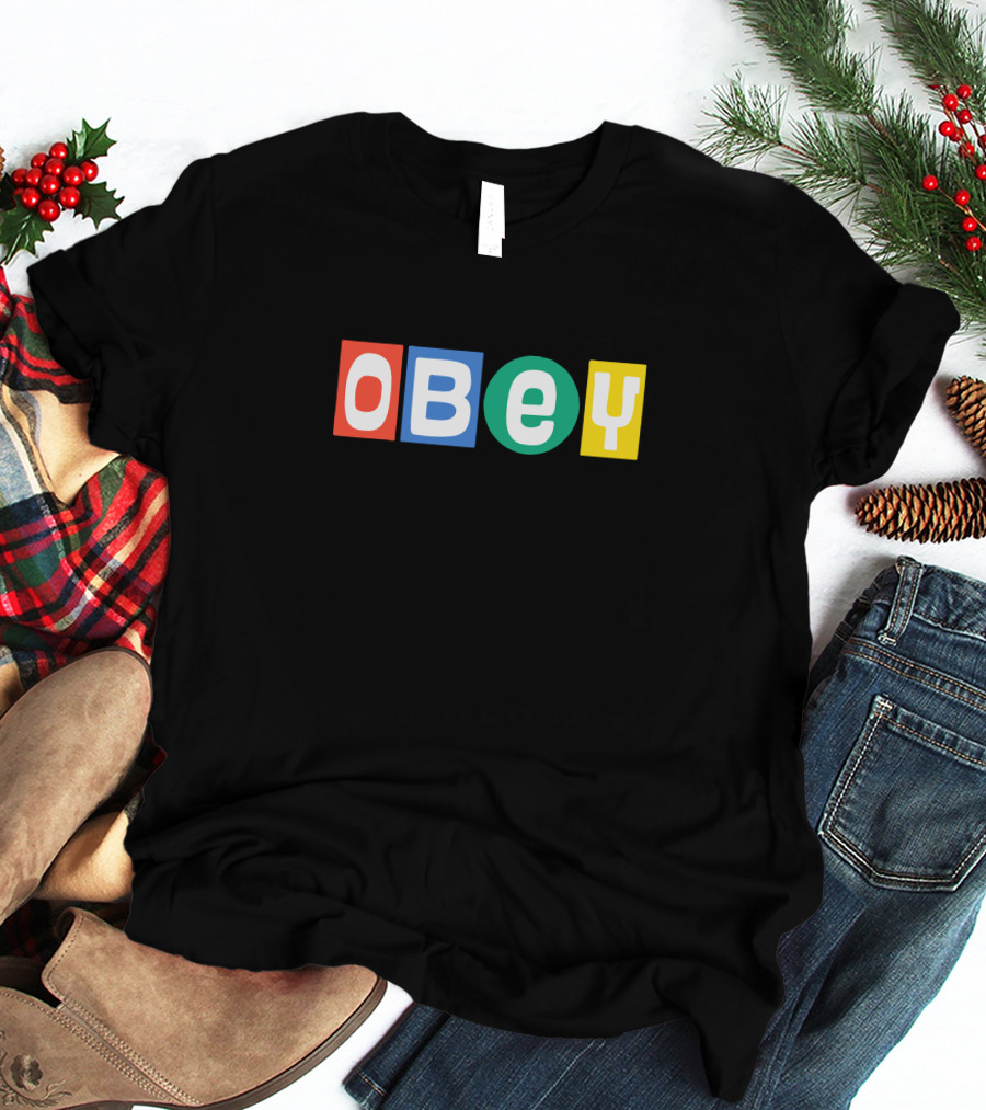 Tillys Obey Block Letter Merch T-Shirt
