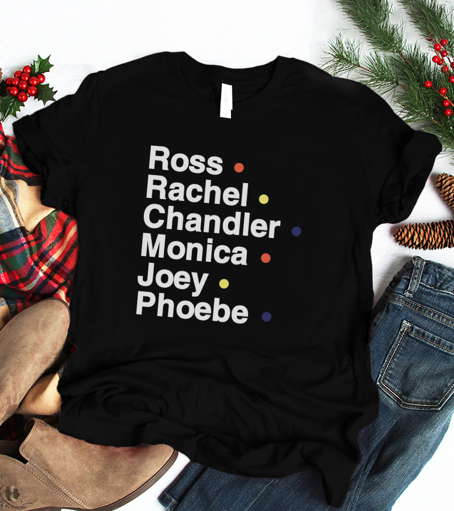 Ross Rachel Chandler Monica Joey Phoebe BR Football F.R.I.E.N.D.S T-Shirt