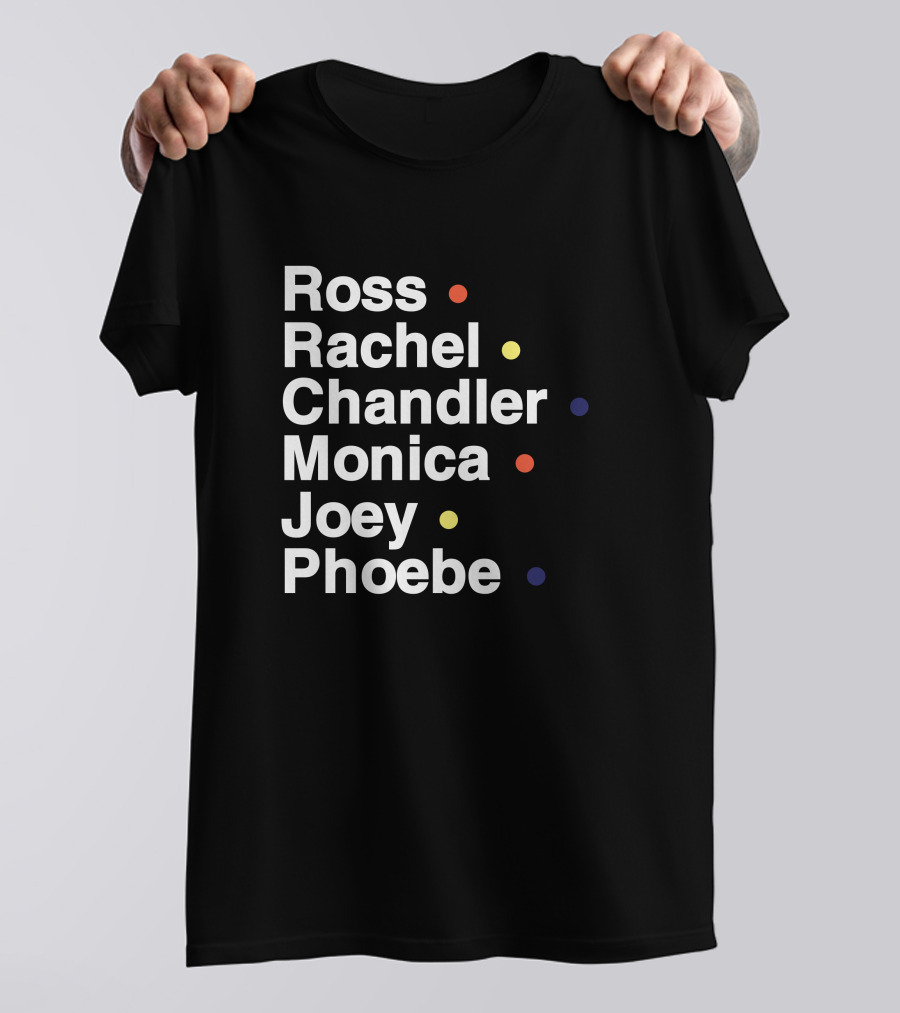 Ross Rachel Chandler Monica Joey Phoebe BR Football F.R.I.E.N.D.S T-Shirt