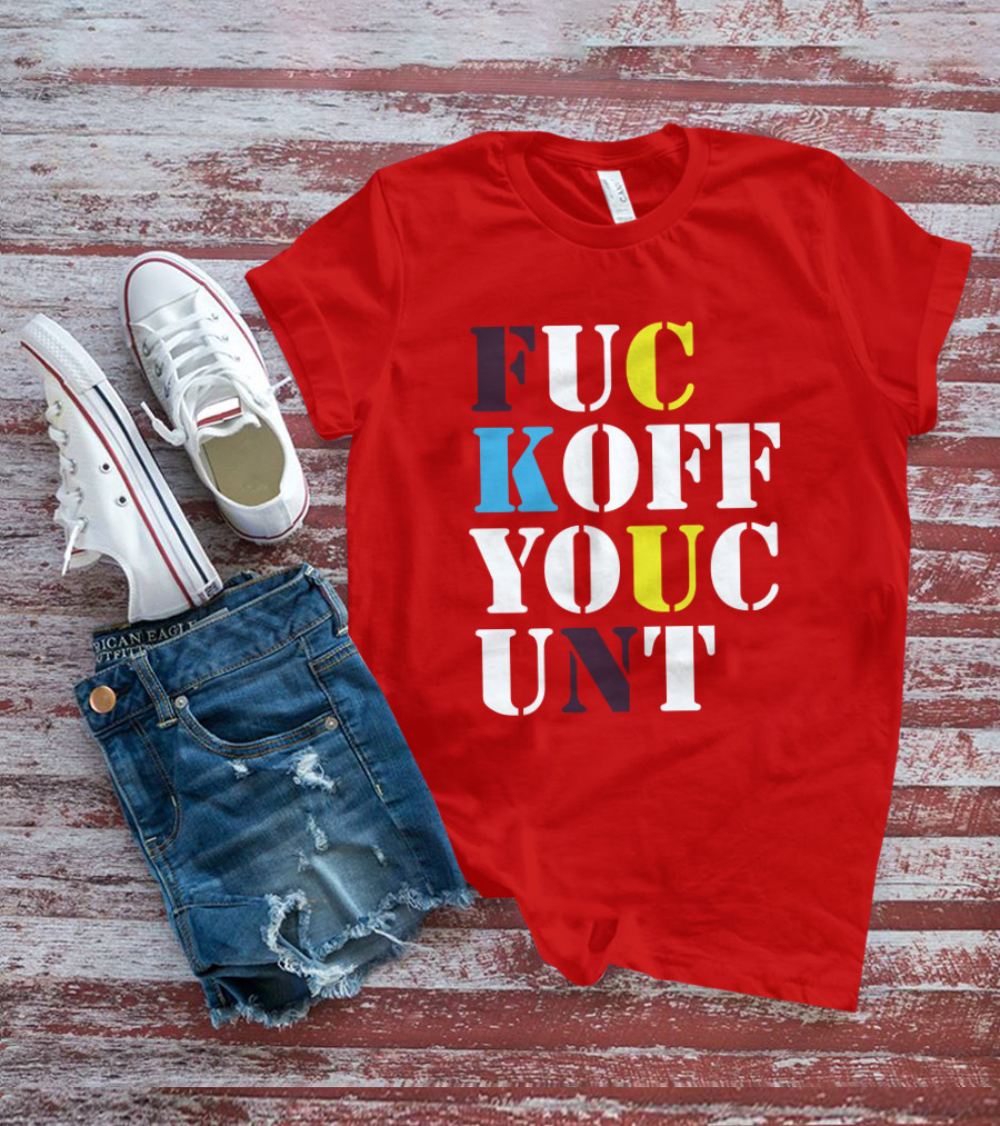 Dave Surman FUC KOFF YOUC UNT Text T-Shirt