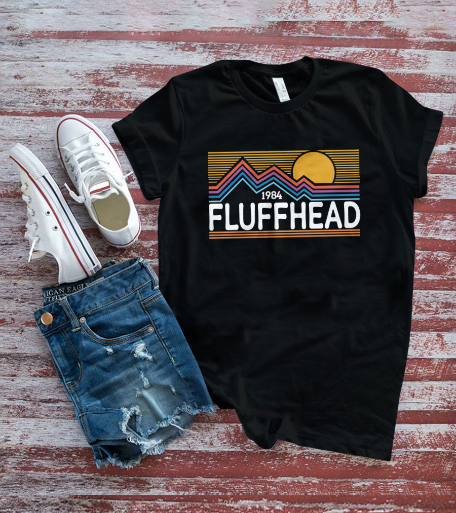 1984 Fluffhead Phish Design With Sun And Mountain Stripes T-Shirt