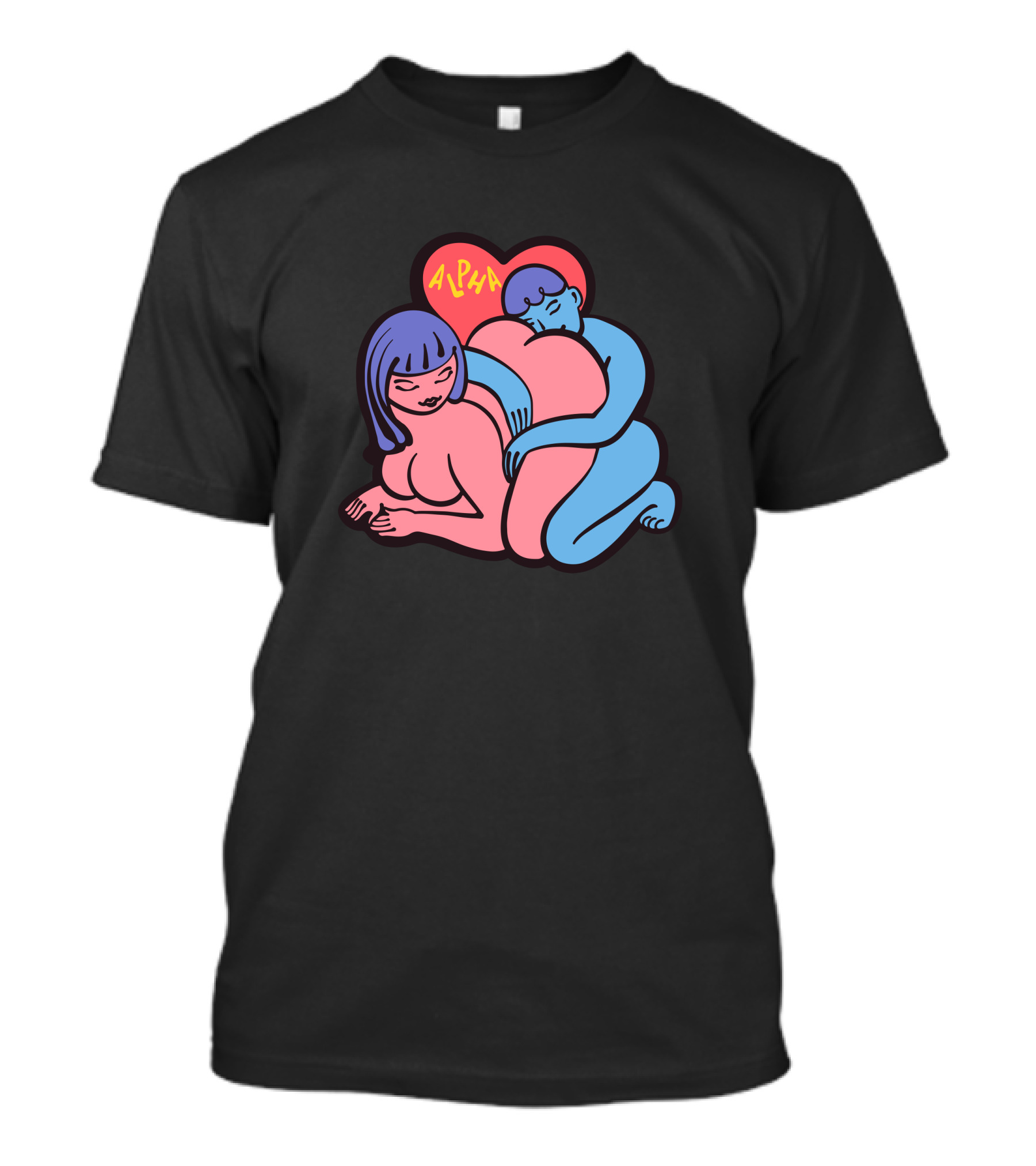 Alpha Channeling Snuggle Heart Embrace T-Shirt