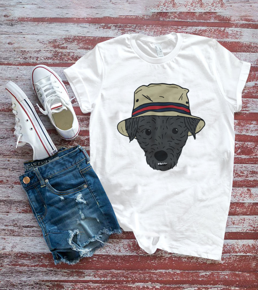 GoneFishingMerch Mortimer And Whitehouse Gone Fishing Dog In Bucket Hat T-Shirt