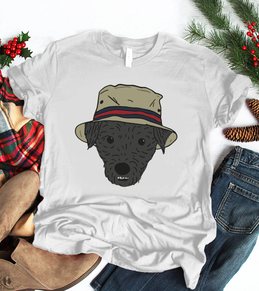 GoneFishingMerch Mortimer And Whitehouse Gone Fishing Dog In Bucket Hat T-Shirt