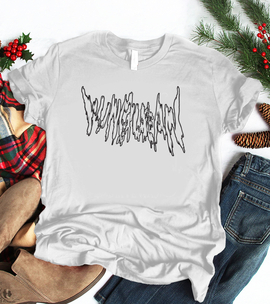 Yung Lean Metal Logo Merch Dripping Typeface T-Shirt