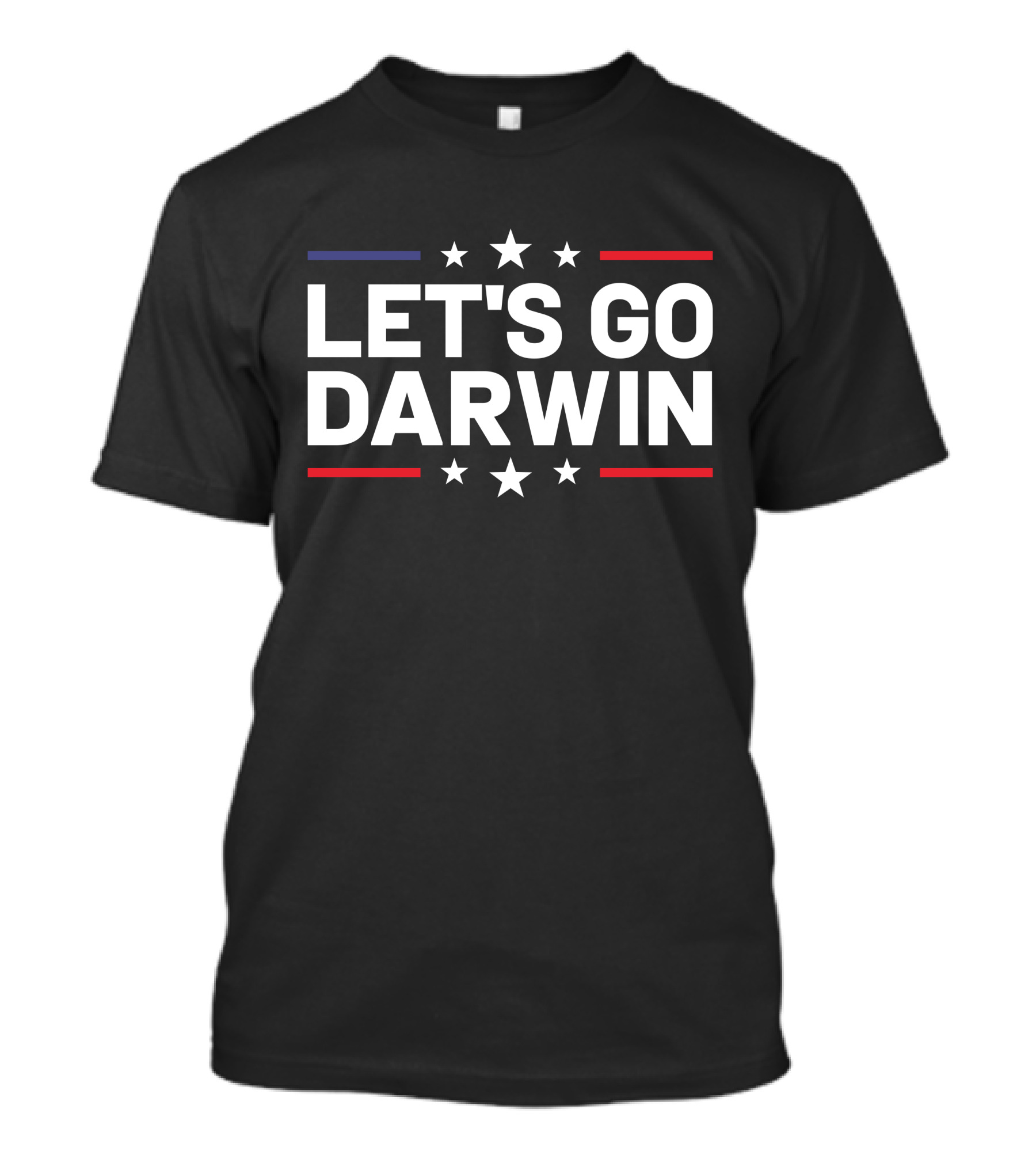Chuckwestover Let's Go Darwin Stars Red White Blue T-Shirt