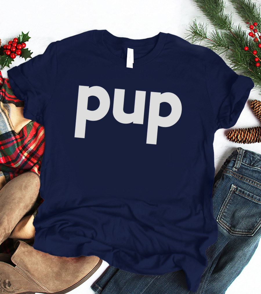Gannondork Pup Bold Text Navy Background T-Shirt