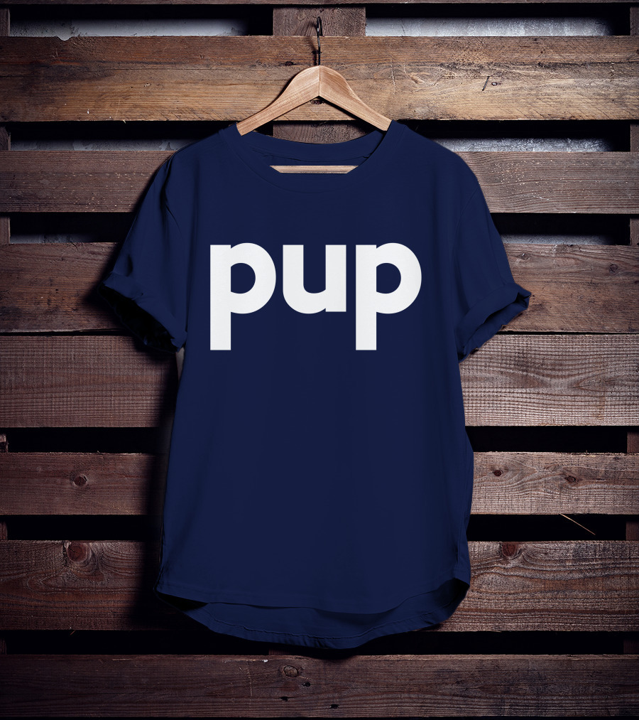 Gannondork Pup Bold Text Navy Background T-Shirt