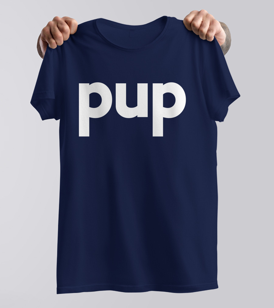 Gannondork Pup Bold Text Navy Background T-Shirt