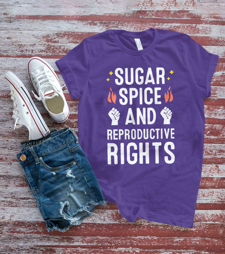 SirKatelyn Sugar Spice And Reproductive Rights Fist And Flame T-Shirt