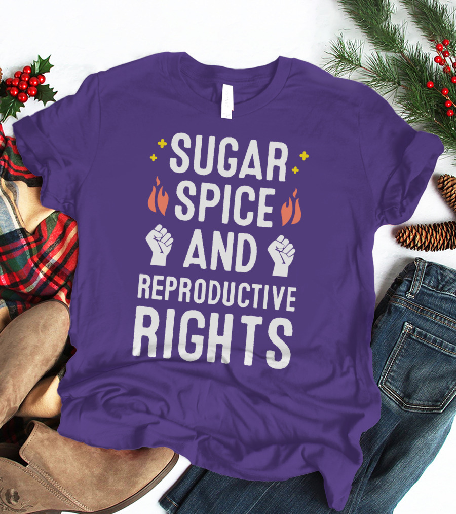 SirKatelyn Sugar Spice And Reproductive Rights Fist And Flame T-Shirt