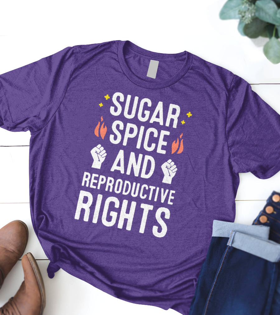 SirKatelyn Sugar Spice And Reproductive Rights Fist And Flame T-Shirt
