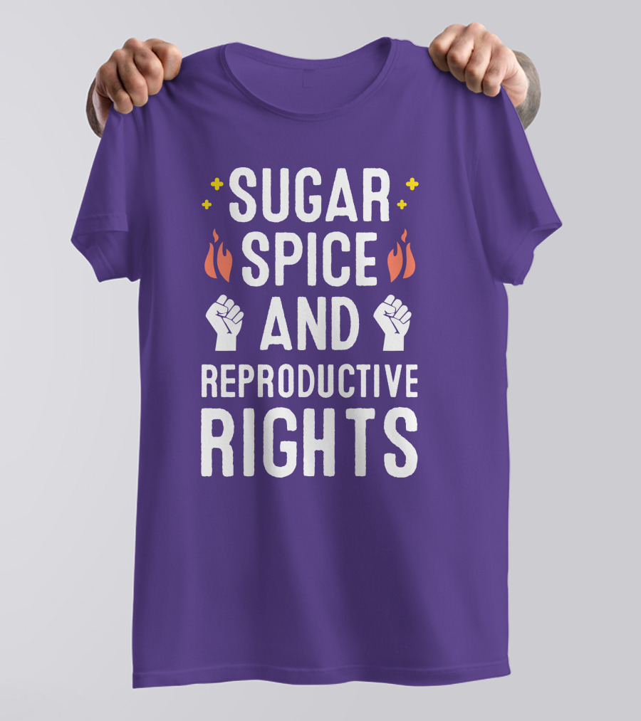 SirKatelyn Sugar Spice And Reproductive Rights Fist And Flame T-Shirt
