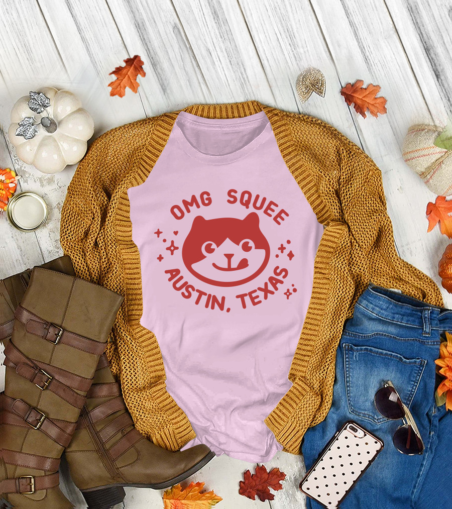 OMG Squee Austin Texas Cute Cat T-Shirt