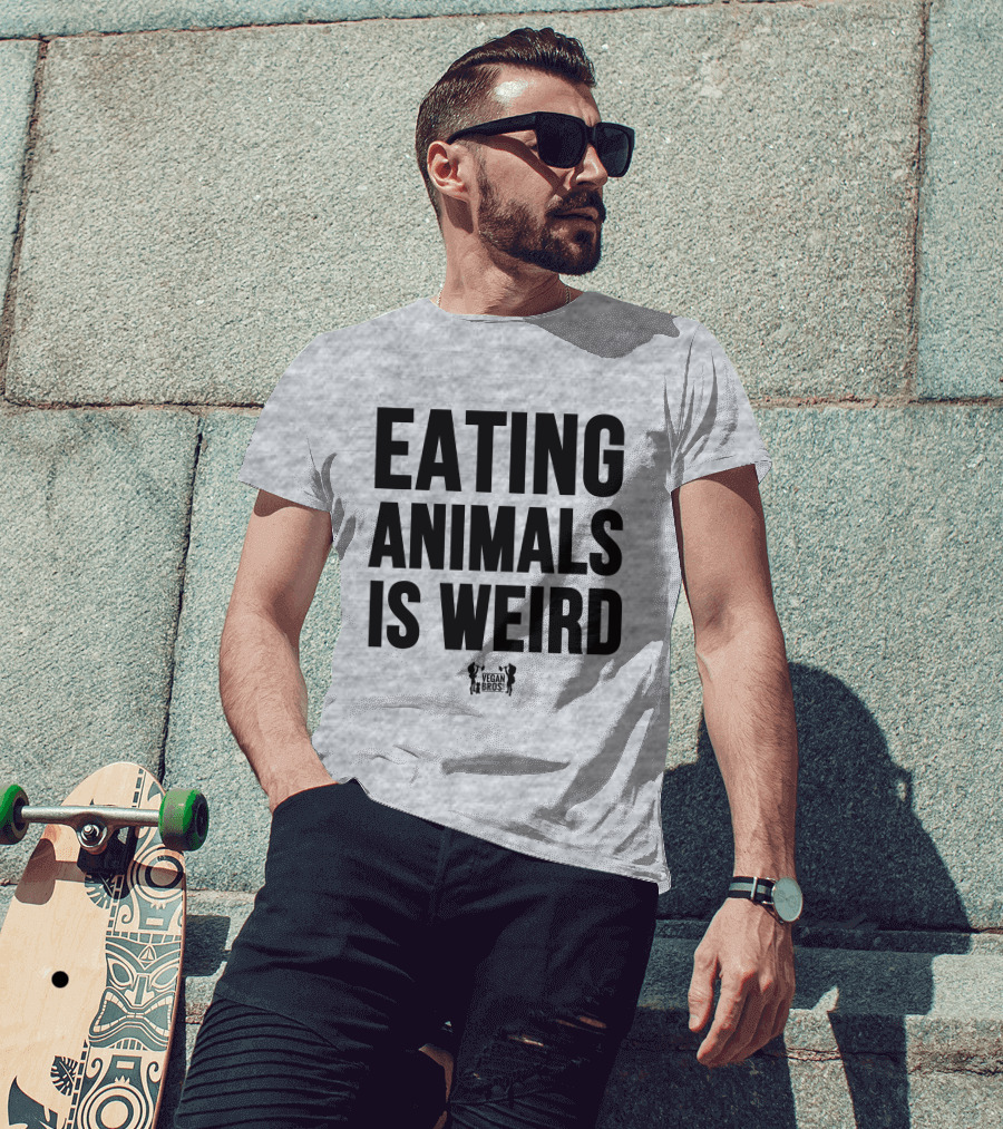 Eating Animals Is Weird Vegan Bros Veganuary John Oberg T-Shirt