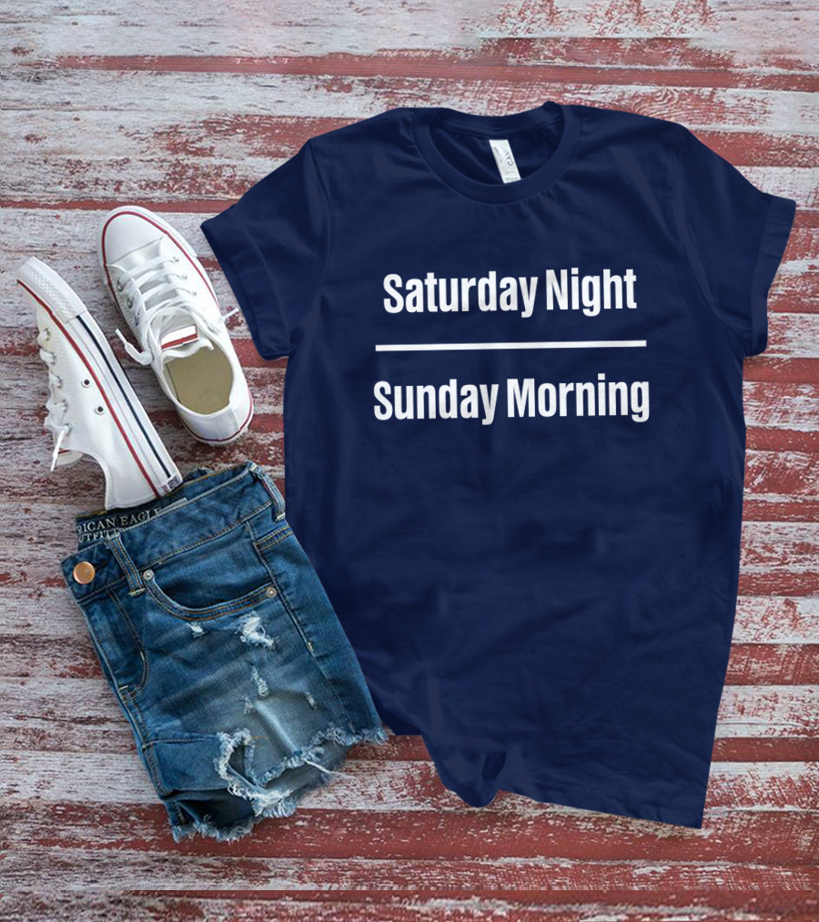 Saturday Night Sunday Morning Thin Line Back To The Island T-Shirt