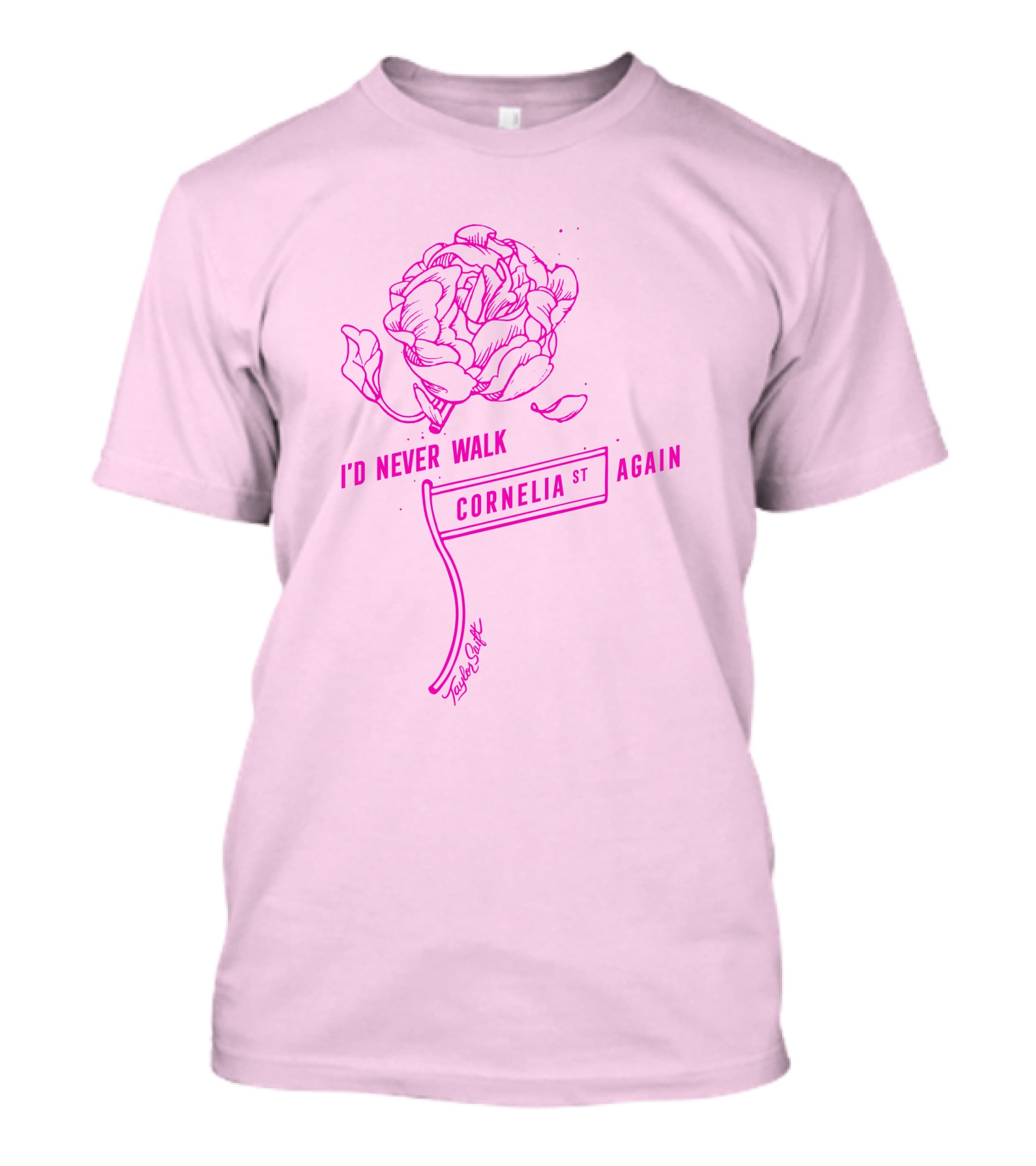 Taylor Swift Cornelia St I'd Never Walk Again Rose Drawing T-Shirt