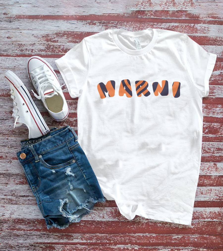 Marni Jaeedimples Orange Black T-Shirt