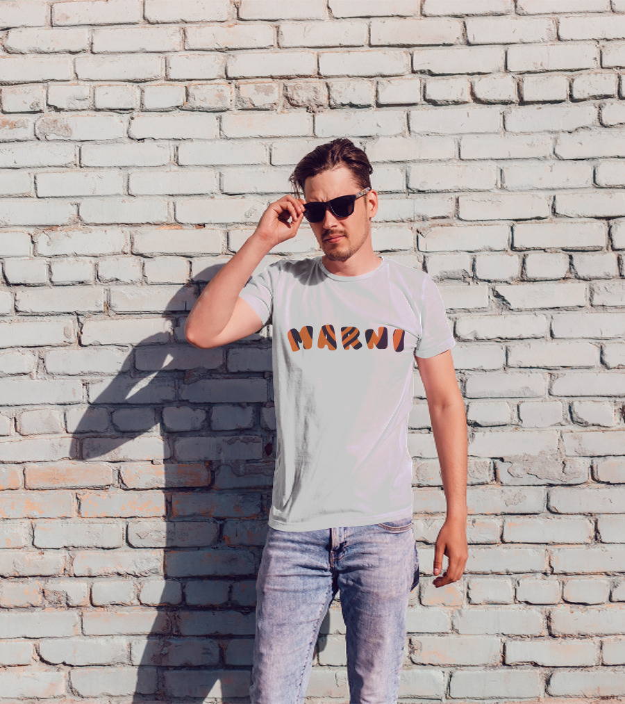 Marni Jaeedimples Orange Black T-Shirt