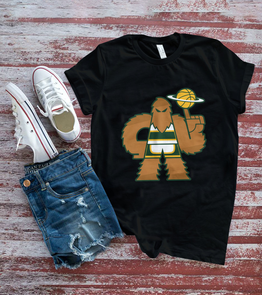 Simplyseattle Merch Super Squatch Basketball T-Shirt