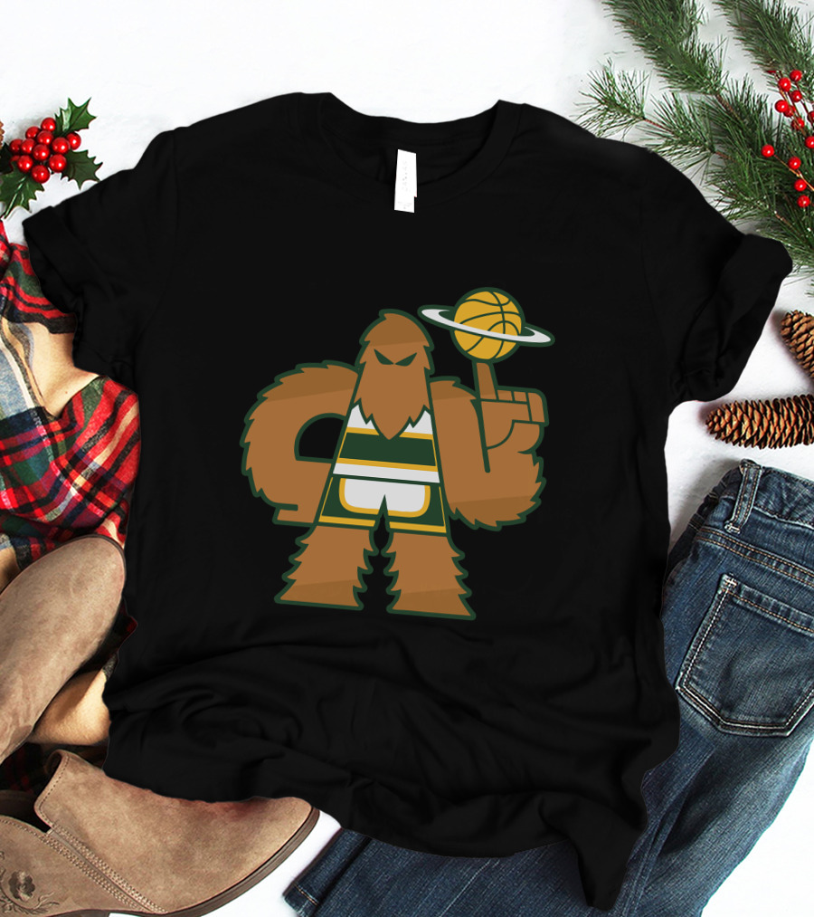 Simplyseattle Merch Super Squatch Basketball T-Shirt