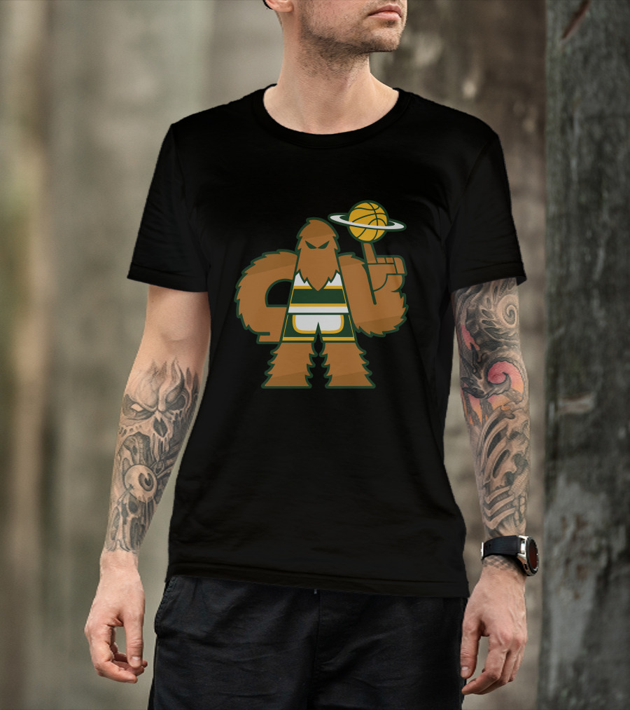 Simplyseattle Merch Super Squatch Basketball T-Shirt