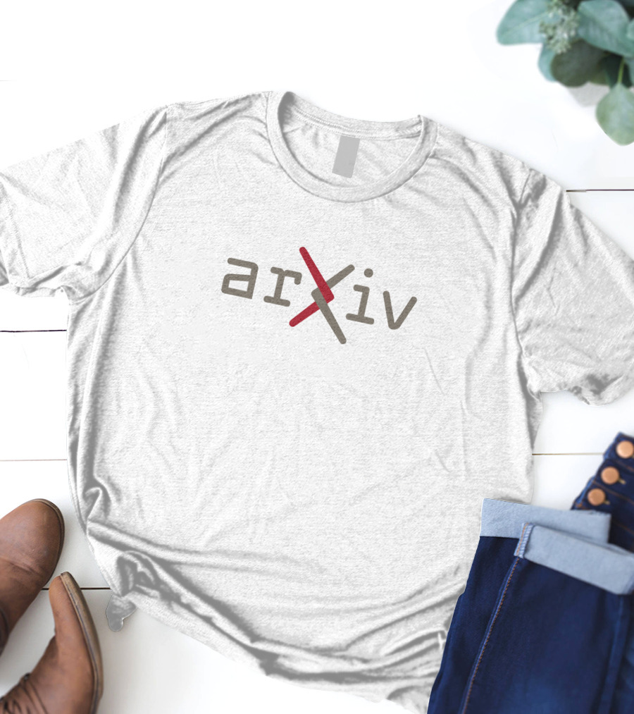 Arxiv Merch Scientific Preprint Archive Logo Red X T-Shirt