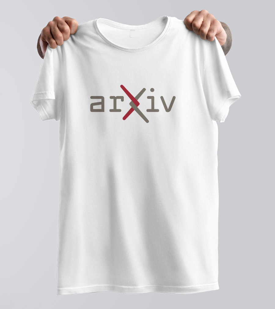 Arxiv Merch Scientific Preprint Archive Logo Red X T-Shirt