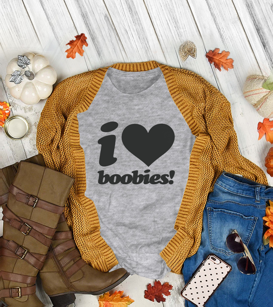 Rash I Love Boobies I Heart Boobies T-Shirt