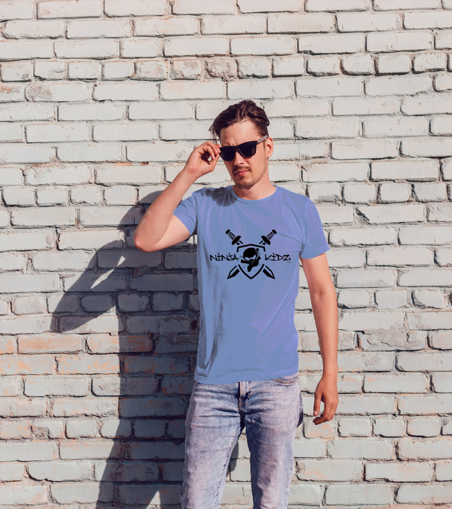 Ninja Kidz Shield With Swords And Ninja Character T-Shirt