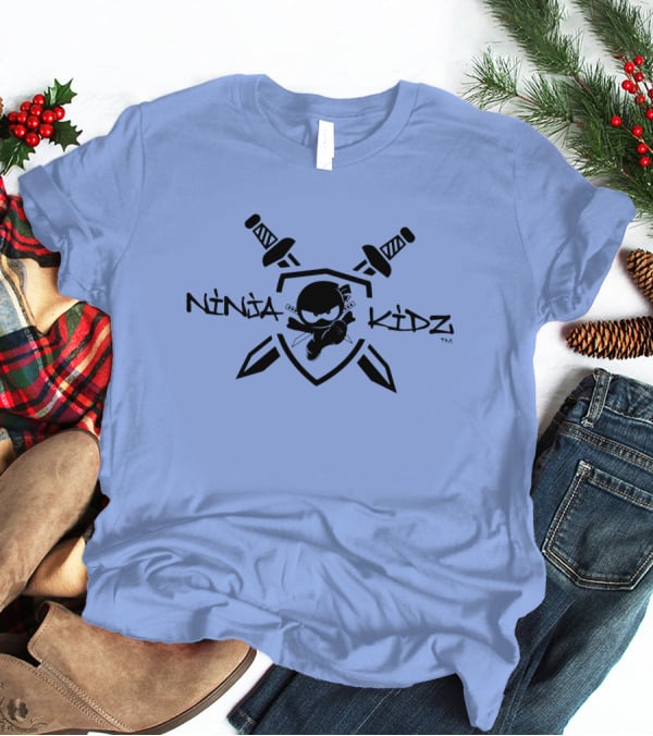 Ninja Kidz Shield With Swords And Ninja Character T-Shirt