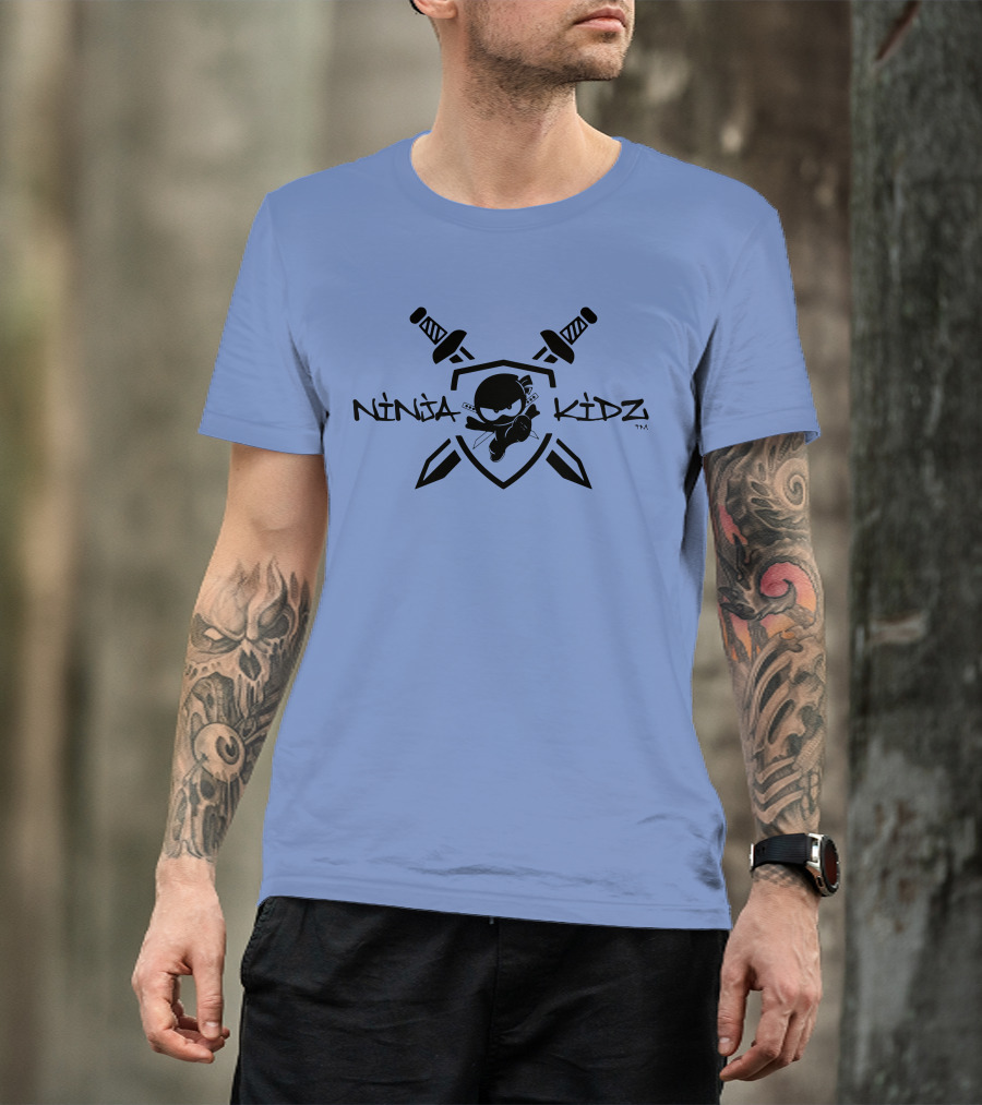 Ninja Kidz Shield With Swords And Ninja Character T-Shirt