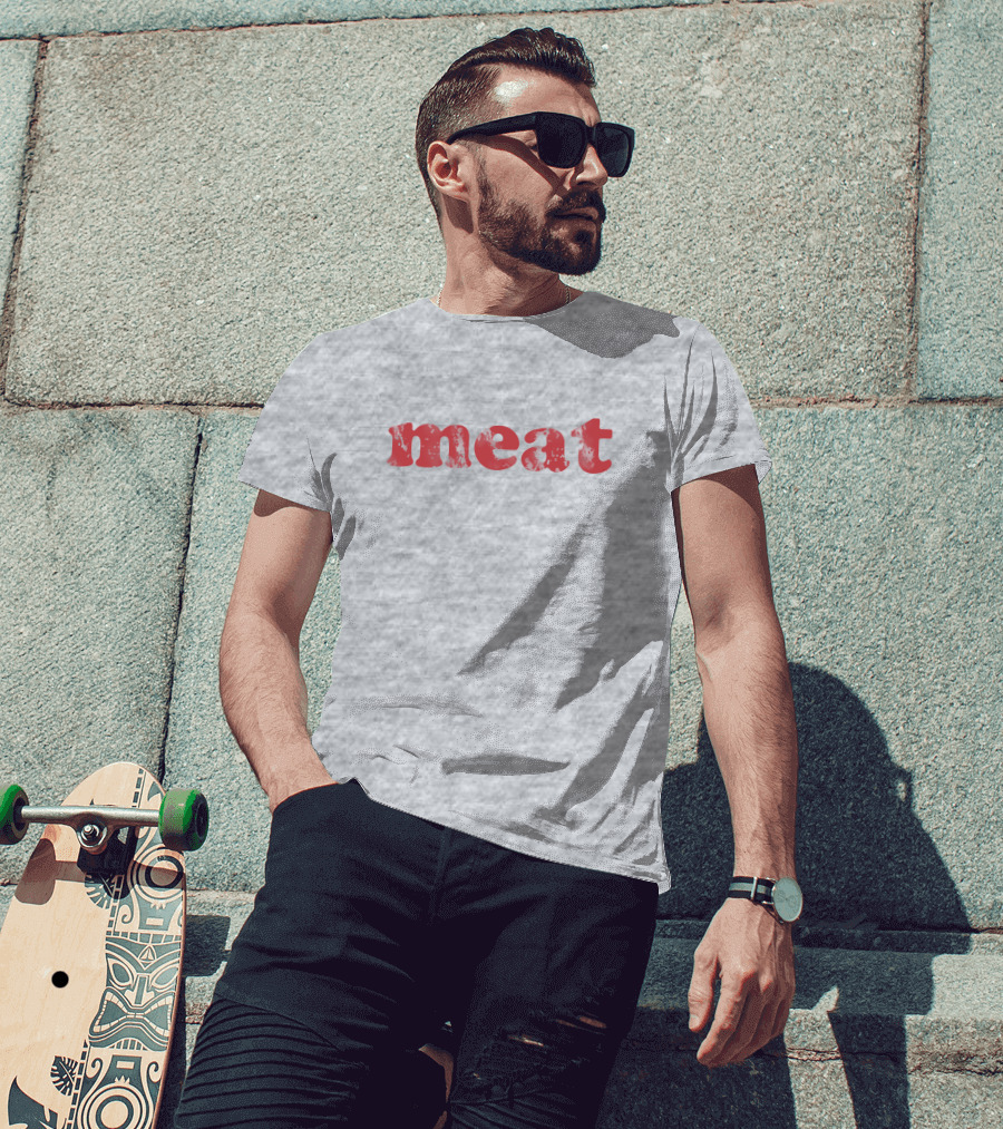 Meatzine Merch Red Distressed Meat T-Shirt