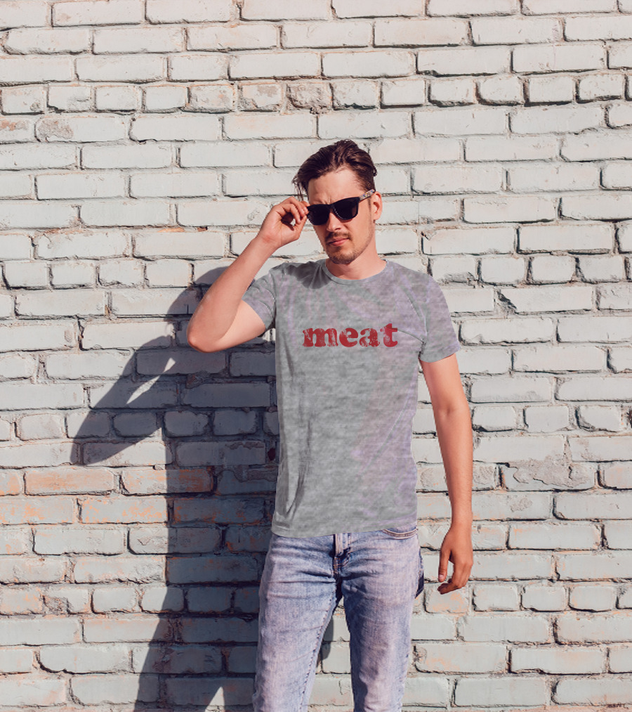 Meatzine Merch Red Distressed Meat T-Shirt