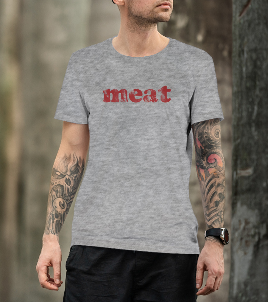 Meatzine Merch Red Distressed Meat T-Shirt
