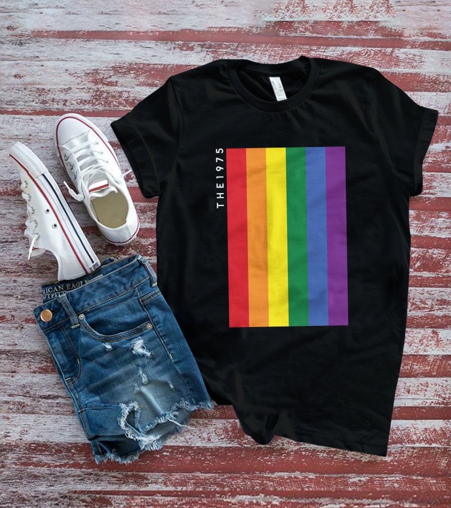 The 1975 Loving Someone Rainbow Vertical Stripes T-Shirt