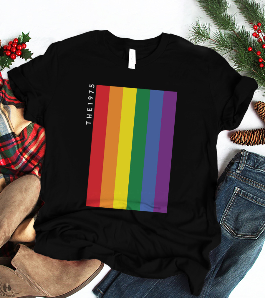 The 1975 Loving Someone Rainbow Vertical Stripes T-Shirt