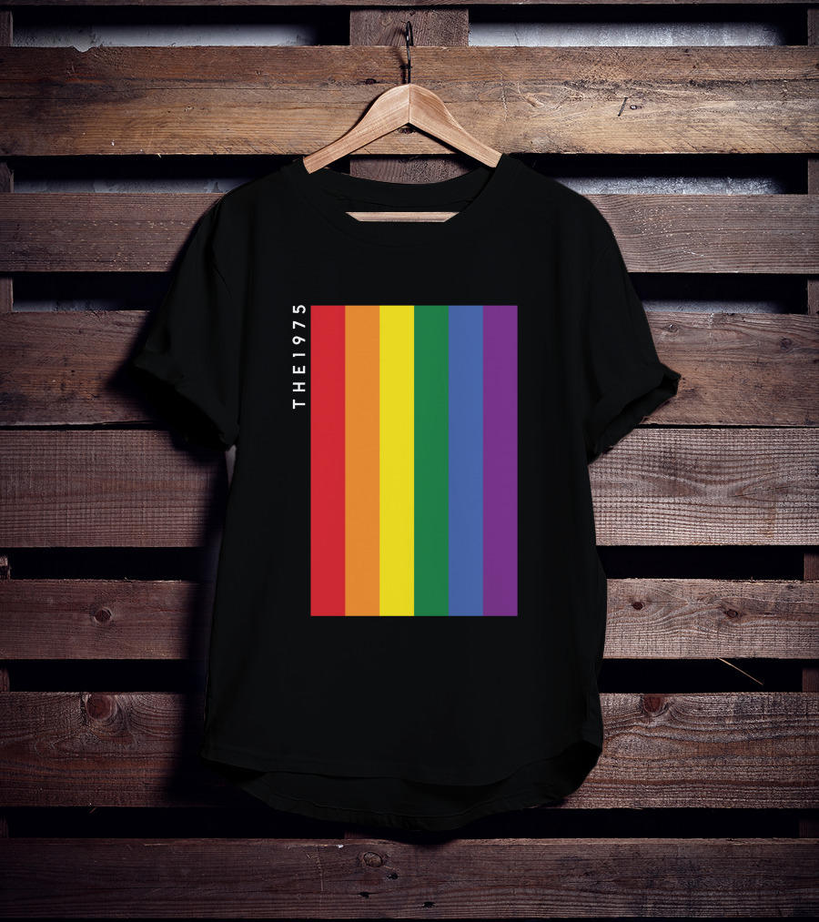 The 1975 Loving Someone Rainbow Vertical Stripes T-Shirt
