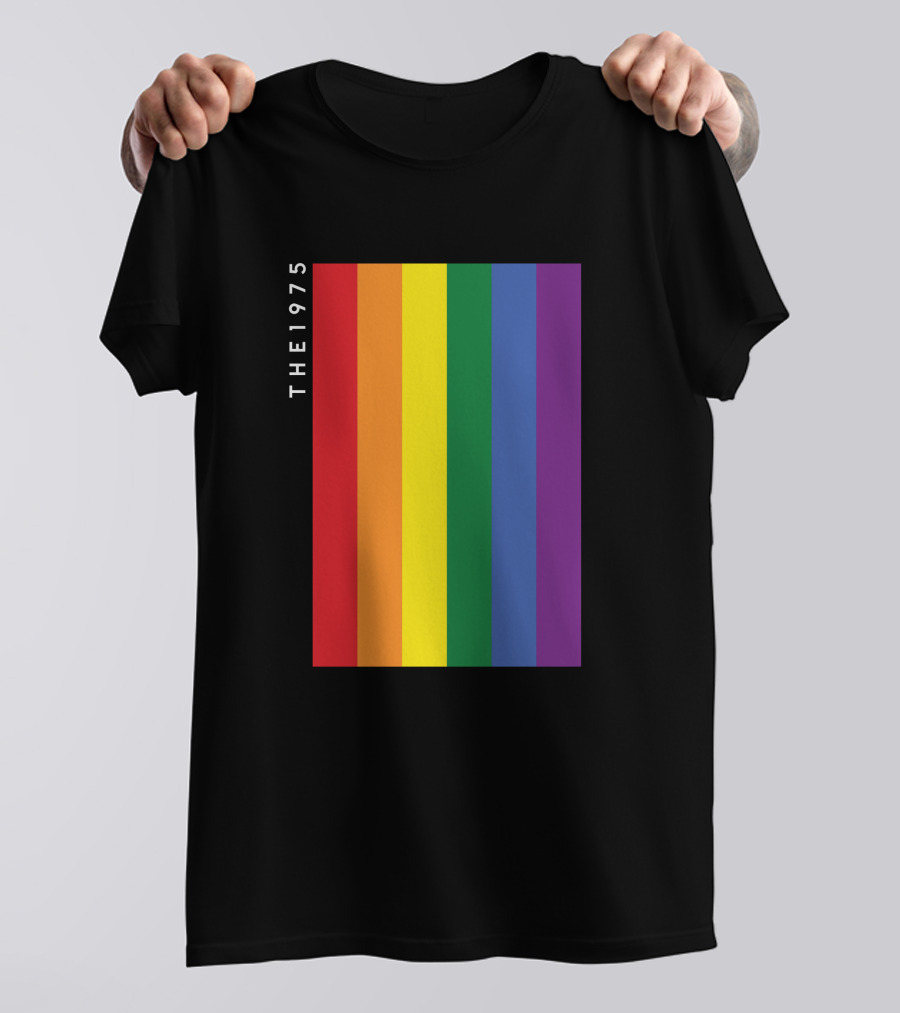 The 1975 Loving Someone Rainbow Vertical Stripes T-Shirt