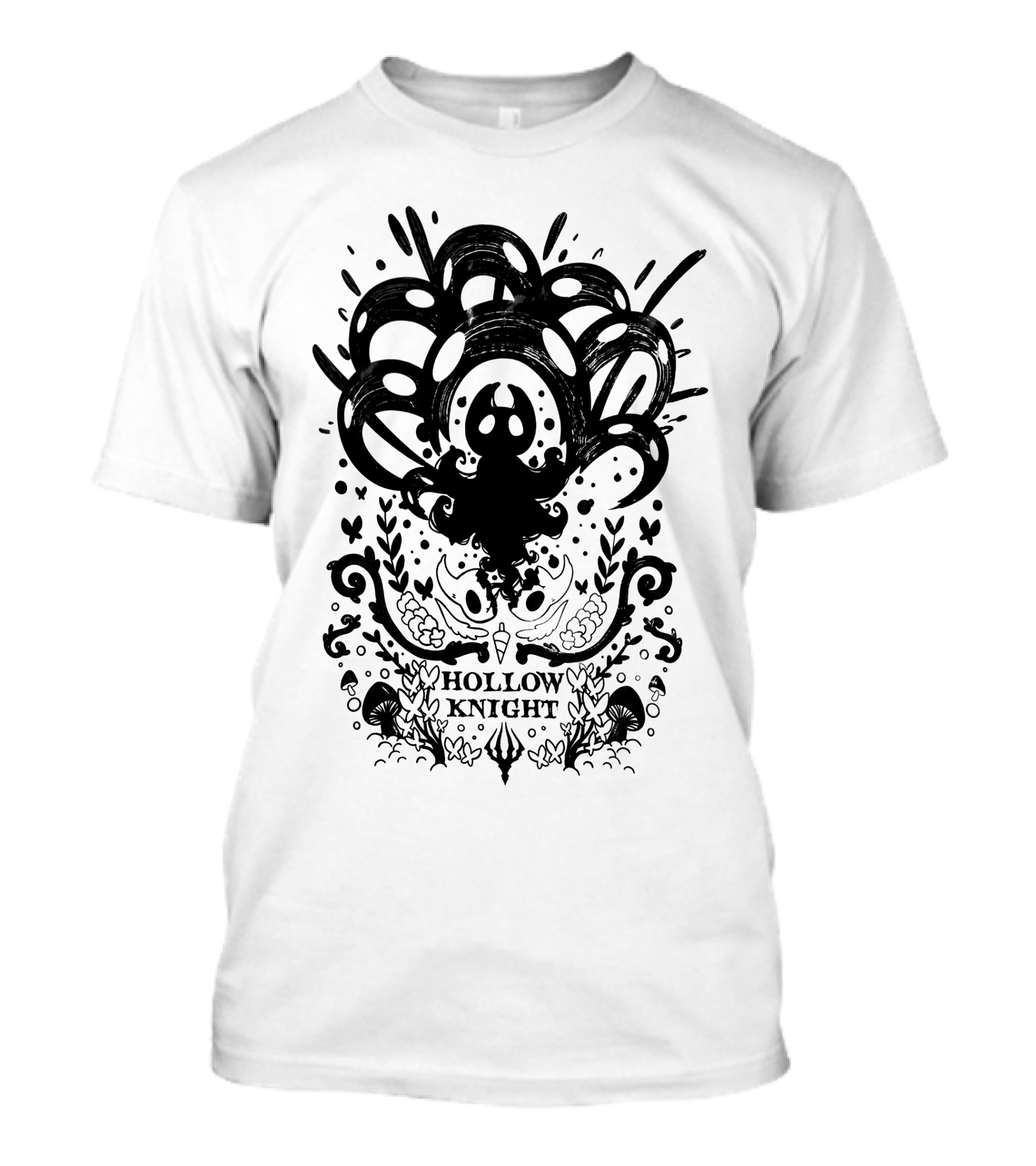 Shirocreate Hollow Knight Silhouette And Abstract Line T-Shirt