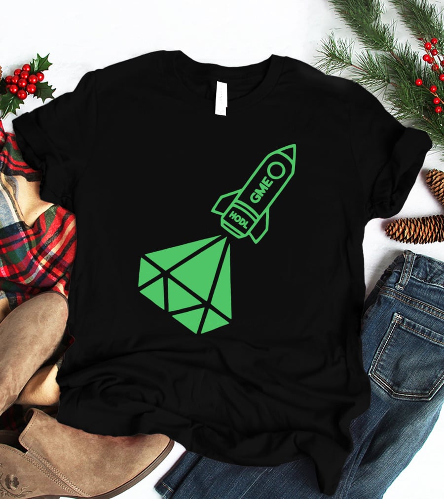 GME HODL Rocket To The Moon St. Patrick's Day Green T-Shirt