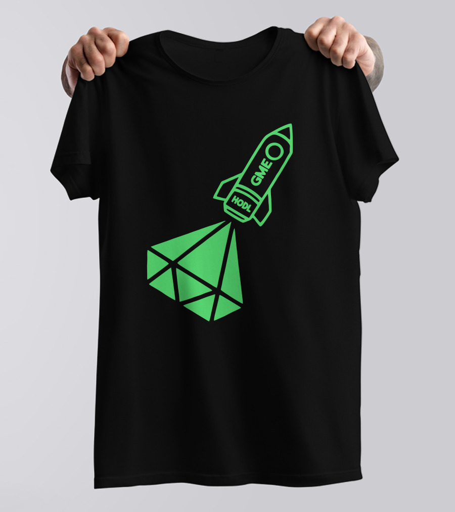 GME HODL Rocket To The Moon St. Patrick's Day Green T-Shirt