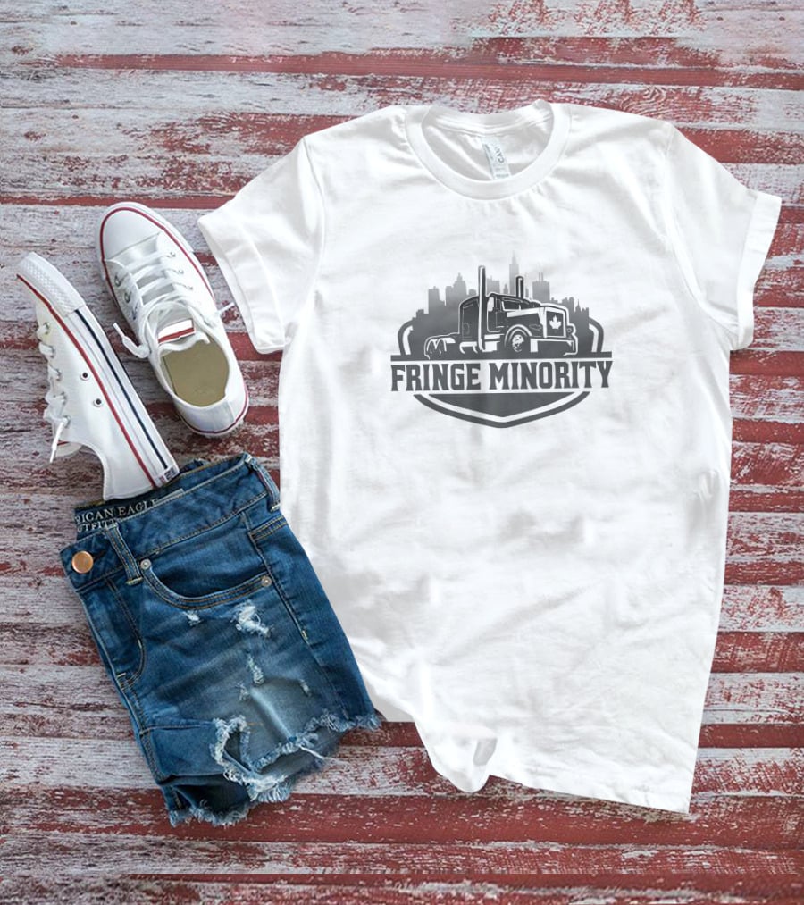 Fringe Minority Truck Cityscape Alexandra Lavoie Rebel News Store T-Shirt