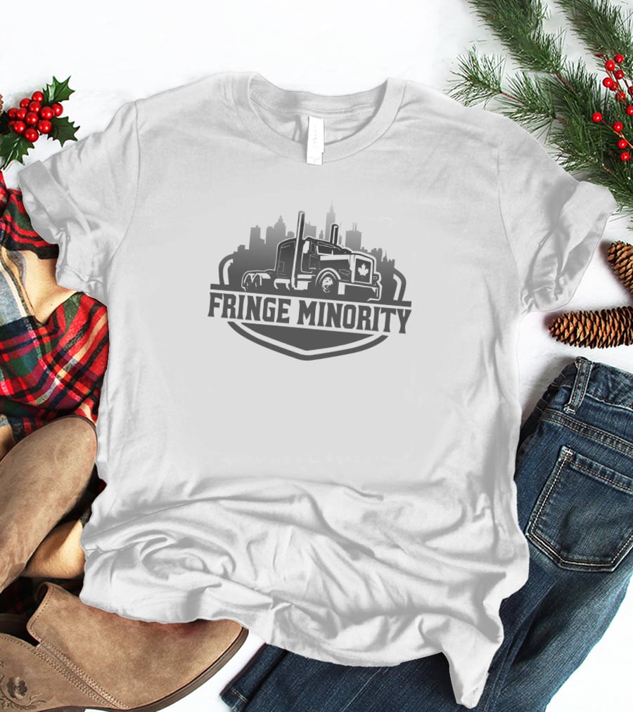 Fringe Minority Truck Cityscape Alexandra Lavoie Rebel News Store T-Shirt