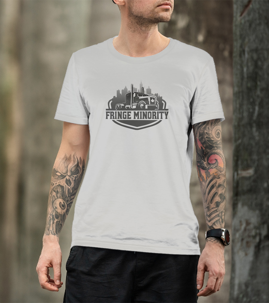 Fringe Minority Truck Cityscape Alexandra Lavoie Rebel News Store T-Shirt