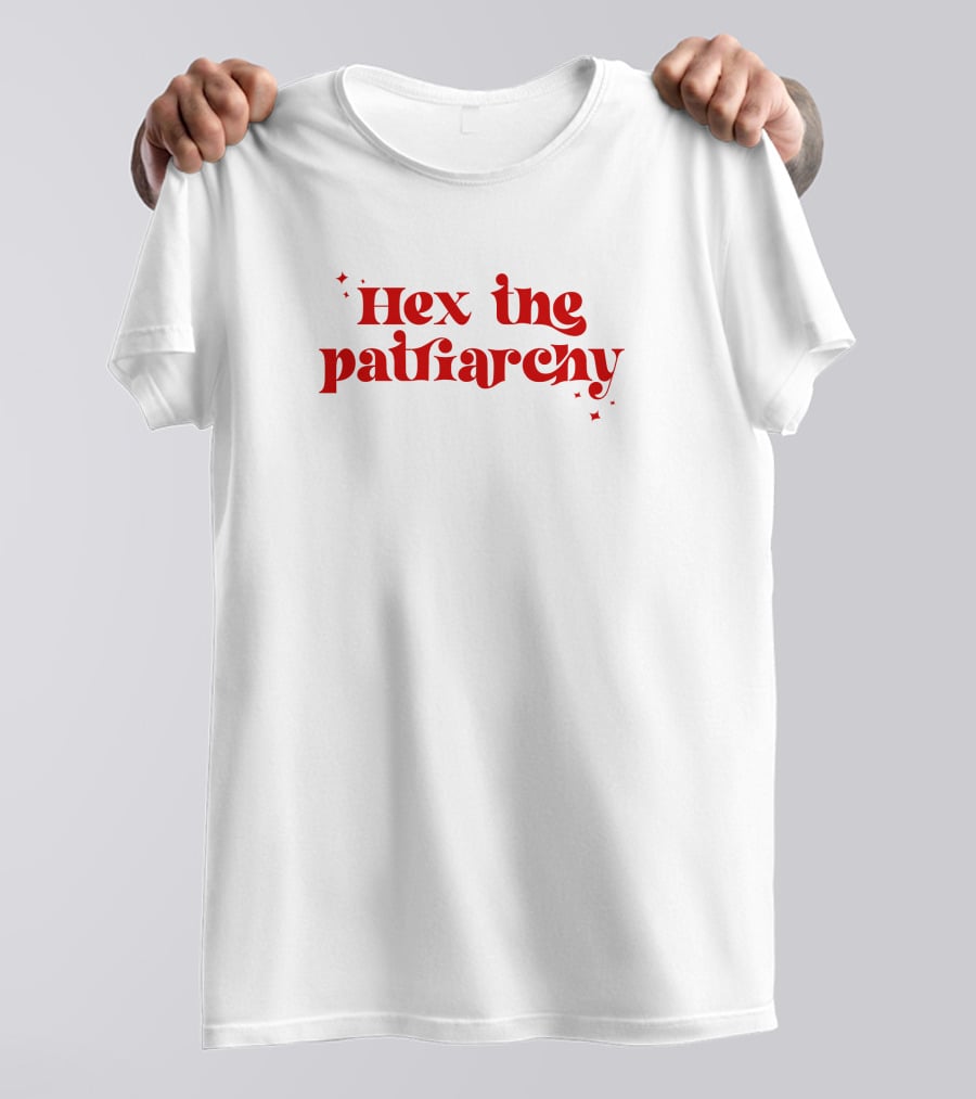 Hex The Patriarchy Red Stars Feminist Empowerment T-Shirt