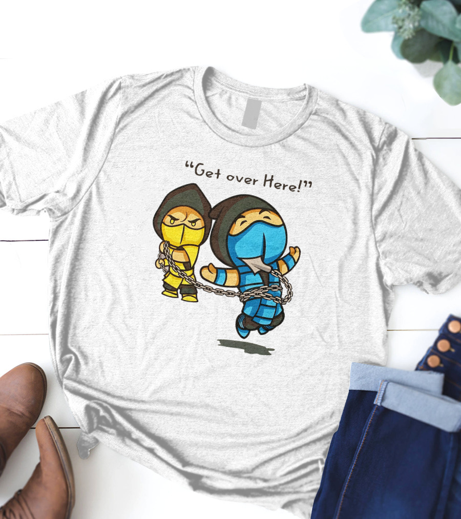 Mortal Kombat Scorpion Chibi Get Over Here The Krypt Classic Scene T-Shirt